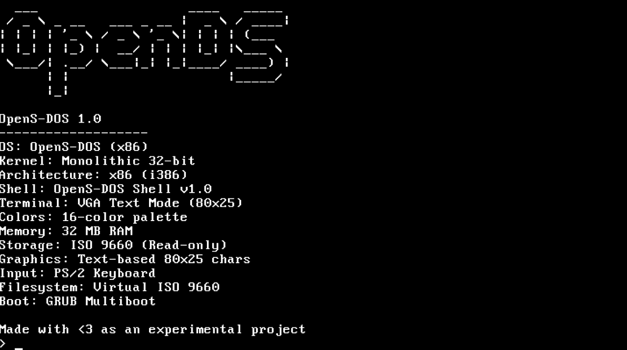 OpenS-DOS Screenshot 2